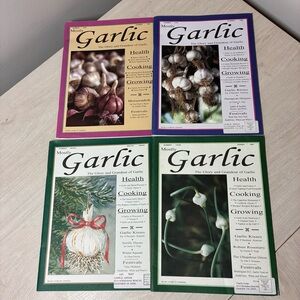 Mostly Garlic Vintage Gardening Magazine Set Culinary Home Decor Collectible
